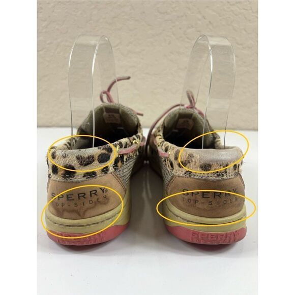 Sperry Top-Sider Bluefish Leopard Print Pony Hair Boat Shoes Women's Size 6M - Picture 5 of 10